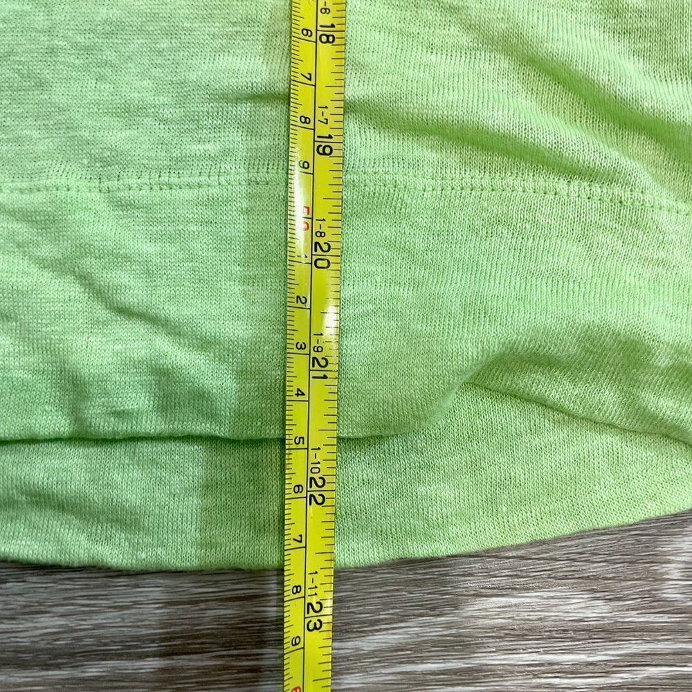 J. Jill Love Linen V-Neck Top Shirt Lime Mint Green XS Petite T-shirt - Picture 9 of 9